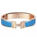 Hermes Blue Enamel Clic H PM Bracelet