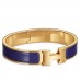 Hermes Blue Electric Enamel Clic H PM Bracelet