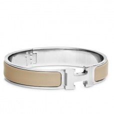 Hermes Etoupe Enamel Clic H PM Bracelet