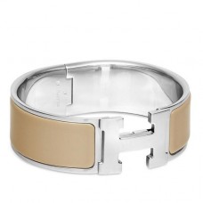 Hermes Etoupe Enamel Clic Clac H PM Bracelet