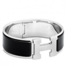 Hermes Black Enamel Clic Clac H PM Bracelet