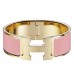 Hermes Pink Enamel Clic Clac H PM Bracelet