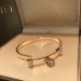 Hermes Rose Gold Collier de Chien Bracelet