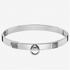 Hermes Silver Collier de Chien Bracelet