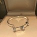 Hermes Silver Collier de Chien Bracelet