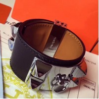 Hermes Black Epsom Collier de Chien Bracelet Size S Hermes Black Epsom Collier de Chien Bracelet Size S
