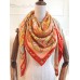 Hermes Saumon Le Jardin De La Maharani Silk Shawl