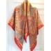 Hermes Saumon Le Jardin De La Maharani Silk Shawl