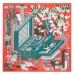 Hermes Corail Les tresors d'un Artiste Silk Scarf