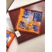 Hermes Orange Les tresors d'un Artiste Silk Scarf