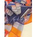 Hermes Orange Les tresors d'un Artiste Silk Scarf