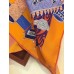 Hermes Orange Les tresors d'un Artiste Silk Scarf