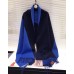 Hermes Casaque Stole In Navy And Blue Cashmere