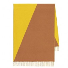 Hermes Casaque Stole In Yellow And Camarel Cashmere