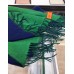 Hermes Casaque Stole In Green And Black Cashmere