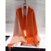 Hermes Casaque Stole In Beige And Orange Cashmere