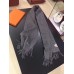 Hermes Grey Rayure Banquier Muffler Stole