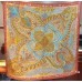 Hermes Orange Le Jardin de la Maharani Shawl