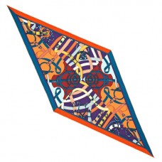 Hermes Orange/Blue Cavald'or Losange