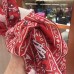 Hermes Red Peuple du Vent Bandana Shawl