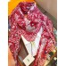 Hermes Red Peuple du Vent Bandana Shawl