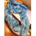 Hermes Turquoise Peuple du Vent Bandana Shawl