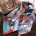 Hermes Aqua Della Cavalleria Favolosa Silk Twill Scarf