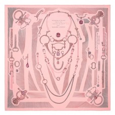 Hermes Pink Etude pour une Parure de Gala Scarf