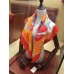 Hermes Orange Harnais De Cour Scarf 90