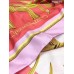 Hermes Pink Silk Tigre Royal Shawl 140cm