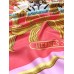 Hermes Pink Silk Tigre Royal Shawl 140cm