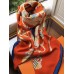 Hermes Piment Cavalcadour Morning Shawl 140cm