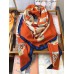 Hermes Piment Cavalcadour Morning Shawl 140cm