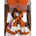 Hermes Orange Tout En Carre Shawl 140CM