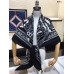 Hermes Black Grand Manege Bandana Shawl 140cm