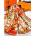 Hermes Orange Modernisme Tropical Scarf 140cm