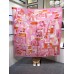 Hermes Pink Modernisme Tropical Scarf 140cm