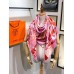 Hermes Pink Modernisme Tropical Scarf 140cm