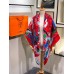 Hermes Red Modernisme Tropical Scarf 140cm