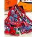 Hermes Red Modernisme Tropical Scarf 140cm