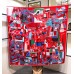 Hermes Red Modernisme Tropical Scarf 140cm