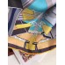 Hermes Turquoise Sangles en Zigzag Silk Scarf