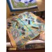 Hermes Turquoise Sangles en Zigzag Silk Scarf