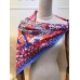 Hermes Blue Ex-Libris en Cravates Silk Scarf