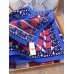 Hermes Blue Ex-Libris en Cravates Silk Scarf