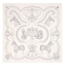 Hermes Creme Paperoles Silk Twill Scarf