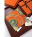 Hermes Orange Paperoles Silk Twill Scarf