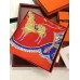 Hermes Red Paperoles Silk Twill Scarf