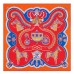 Hermes Red Paperoles Silk Twill Scarf