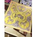 Hermes Jaune Paperoles Silk Twill Scarf